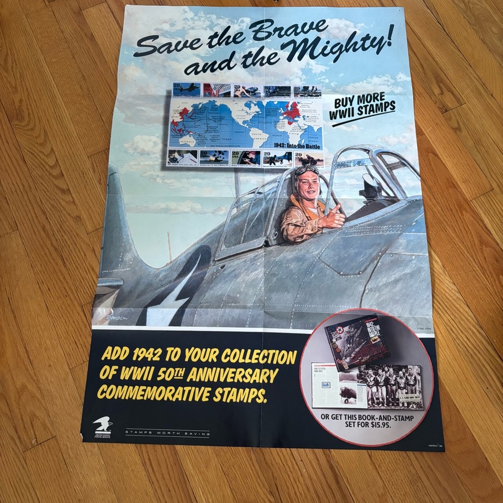 WWII Commemorative Poster - 1992 USPS